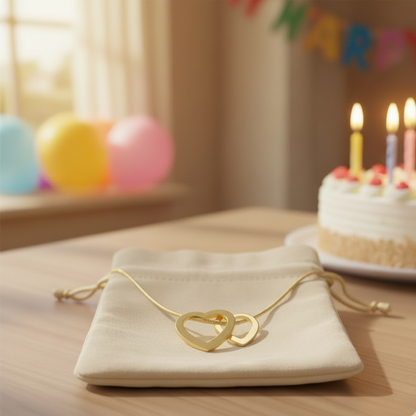 Personalized Heart Pendant Necklace (1 to 4 Charms) – Custom Engraved Stainless Steel Jewelry – Perfect Gift for Couples and Family